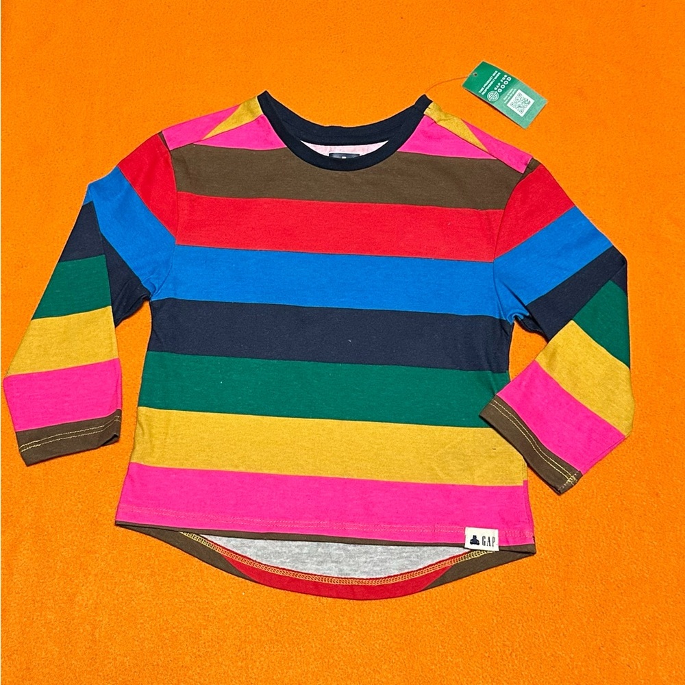 GAP Kids Vibrant Striped Long Sleeve Tee
